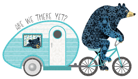 are we there yet? bear camper magnet