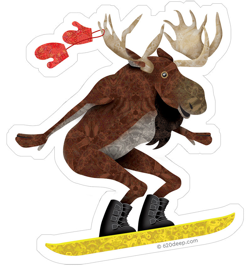 Snowboarding Moose